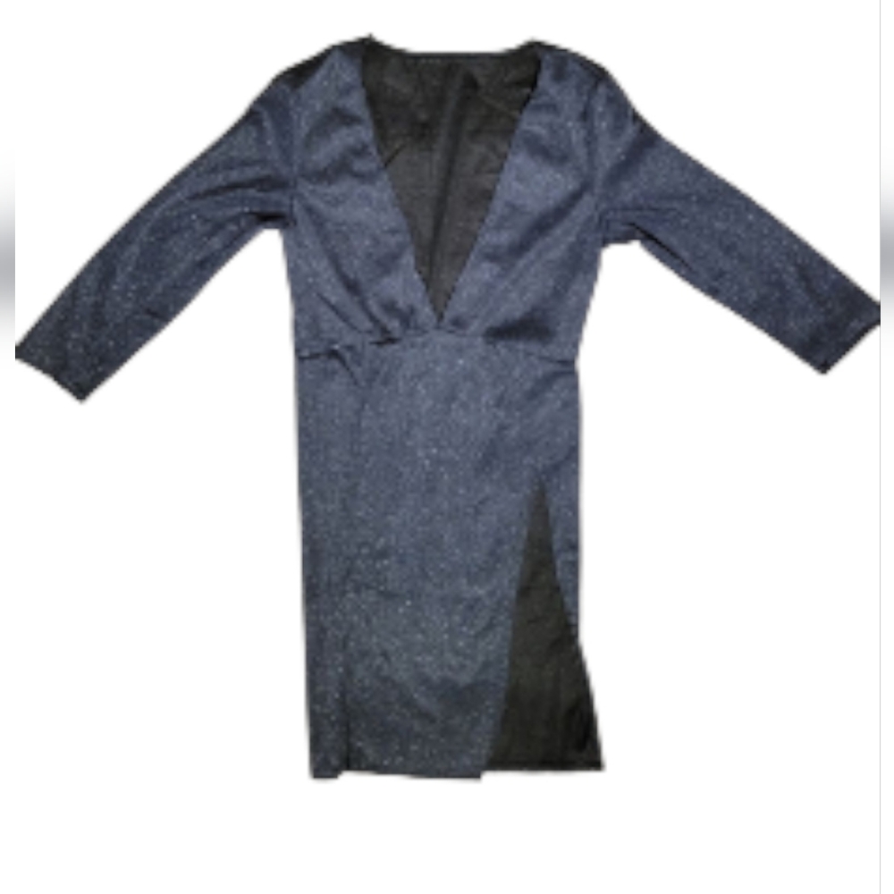 BODYCON Dress Gray Shimmer Size M